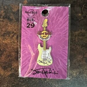 Hard Rock Cafe NY Signature Series 29 Jimi Hendrix Fender Guitar Enamel Pin